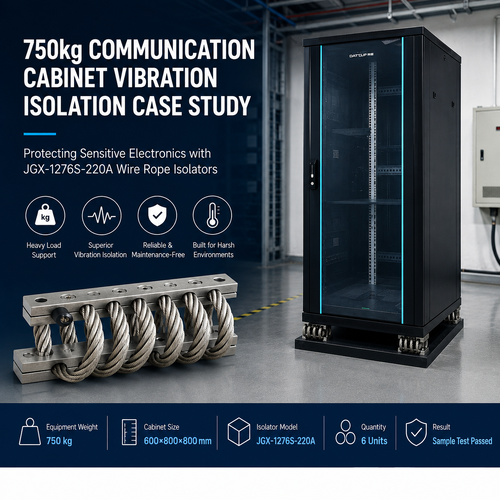A practical wire rope isolator solution for a heavy telecom cabinet
