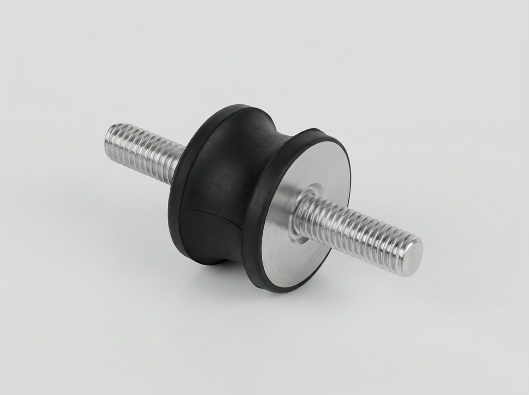 Hoan JRD-Type Double Male Threaded Rubber Vibration Isolators Cylindrical Rubber Mounts