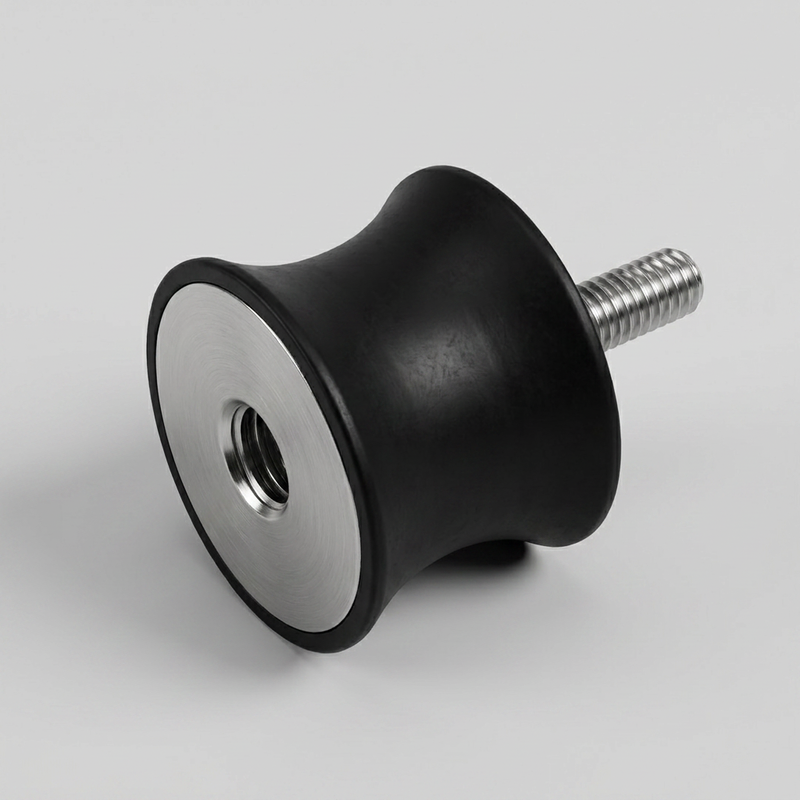 Hoan JRD-Type Double Male Threaded Rubber Vibration Isolators Cylindrical Rubber Mounts